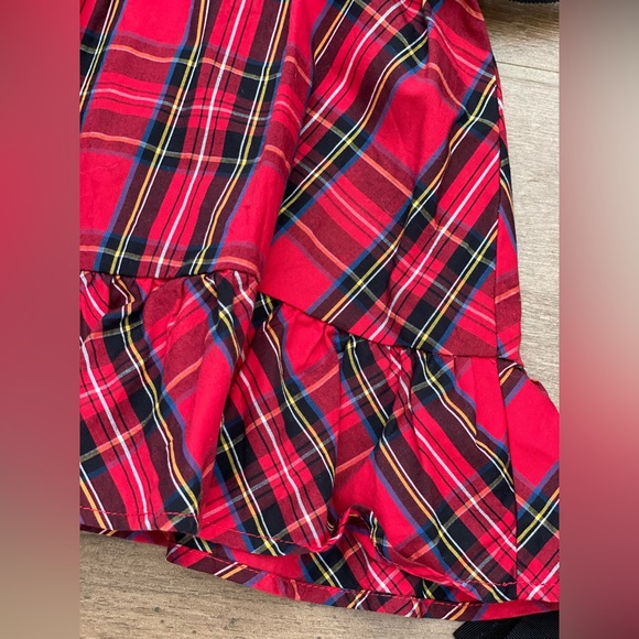 J Crew Toddler Girl Crewcuts Size 2T Tartan Plaid Ruffle Christmas Dress - Picture 7 of 14